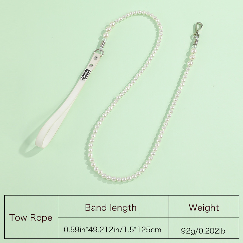 Small Dogs Collars with Large Heart-shaped Pendant Rhinestone Pearl Accessories,Leather Collar Leash Set for Dogs, Adjustable Pet Collars for Gift, Ga