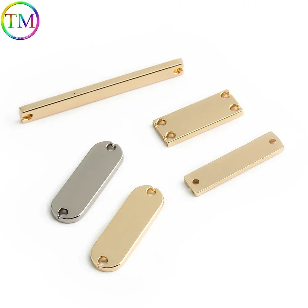 10-50-100PCS SquareHexagonRound Metal Printed Laser Sewing Labels For Pet Tags Bags Clothes Necklace Custom Name 250214