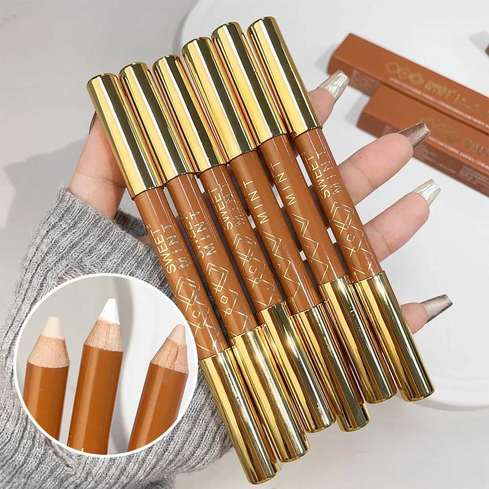 Double Head Contouring Pen Lasting Brighten Natural Outline Sculpt Stick Matte White Highlighter Stick Concealer Korean MakeupW250217