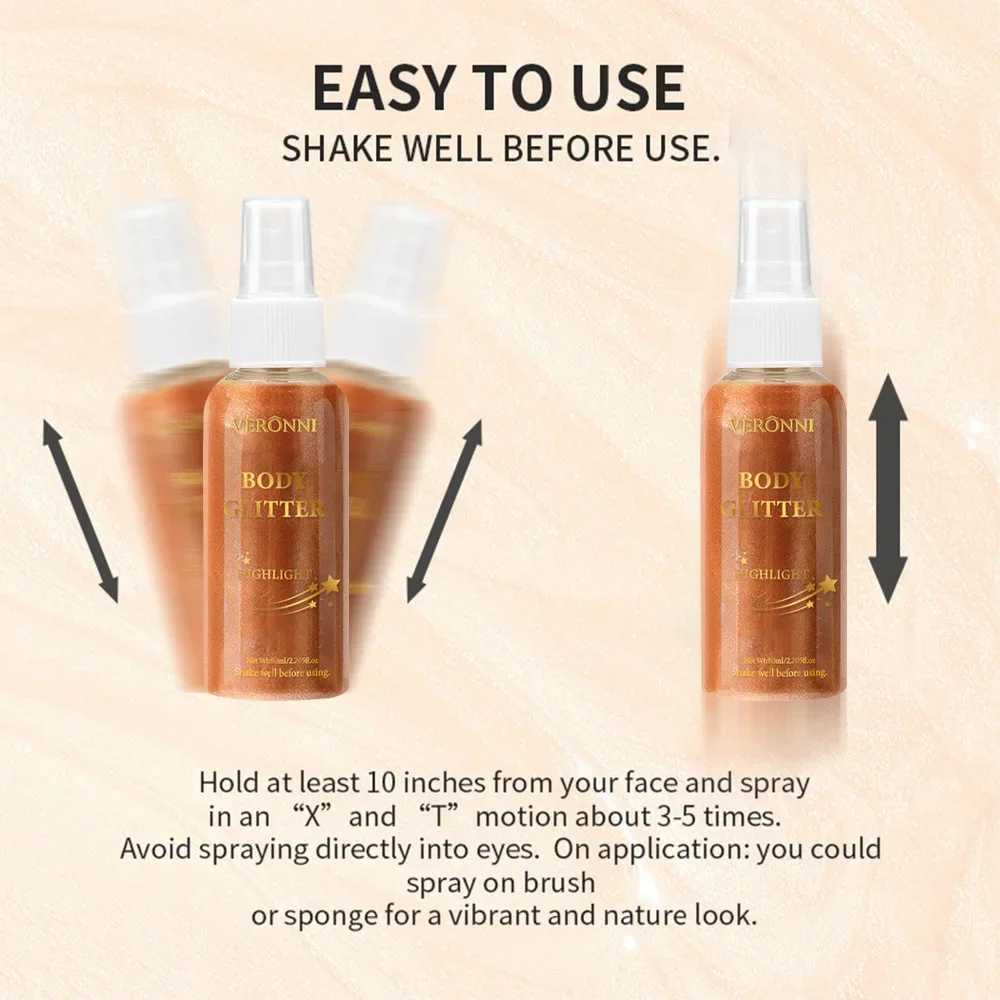 4 Colors Liquid Highlighter Makeup Body Glitter Face Luminizer Smooth Liquid Shine Shimmer Glow Foundation Glitter Body MakeupXJ250217