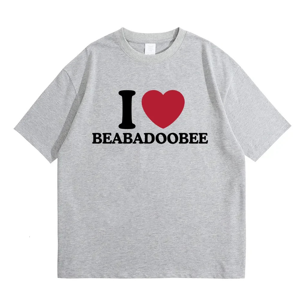 I Love Beabadoobee Graphic Print T-shirt Summer Men Women Fashion Casual Pure Cotton Short Sleeve Male Hip Hop Oversized Tshirt 250213
