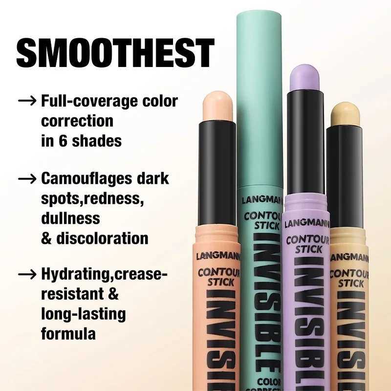 Nude Facial Foundation Color Correcting Concealer Stick Green Purple Contour Full Coverage Oil Control Brighten Skin MakeupXJ250217