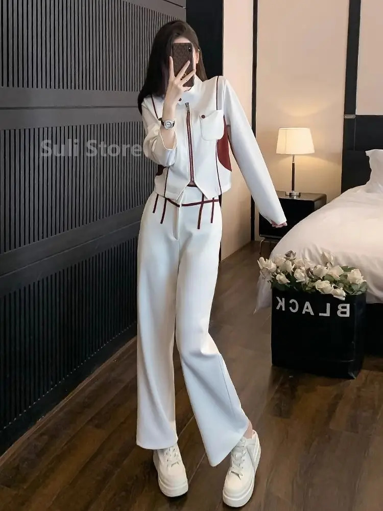 High-quality Age-reducing Early Autumn Outfit Xiaoxiangfeng Casual Fashion Sweatshirt Two-piece Suit for Women vestido 250210