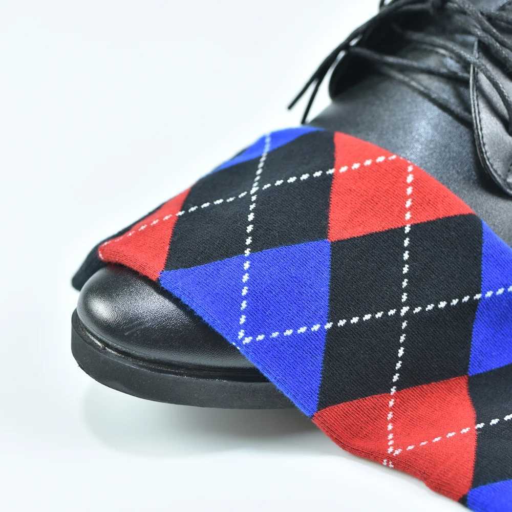 Brand Mens Socks Soft and breathable High Quality Cotton black Classic pattern Happy Gentleman Plus Size Mens dress Socks W250217