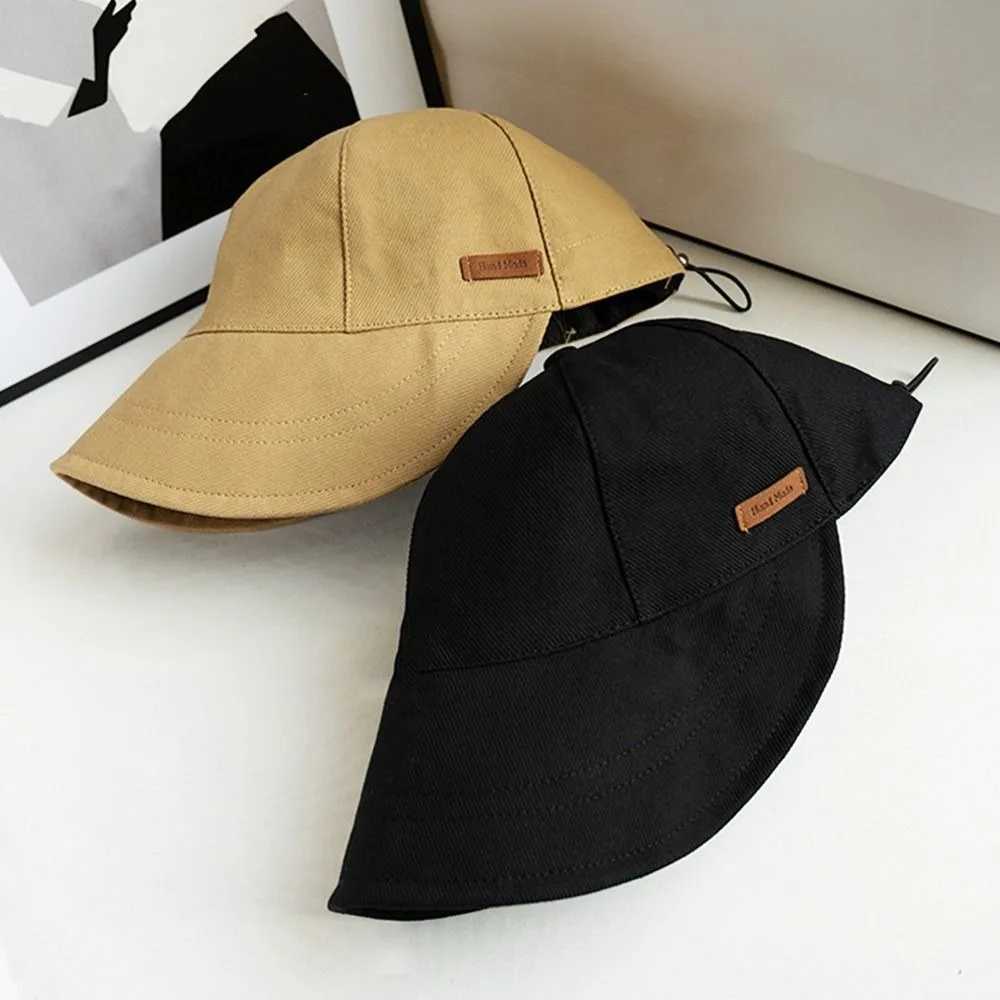 Foldable Wide Brim Sun Hat Drawstring Adjustable Caps for Men Women Beach Hats Summer Quick-drying Visors Fisherman Cap W250217