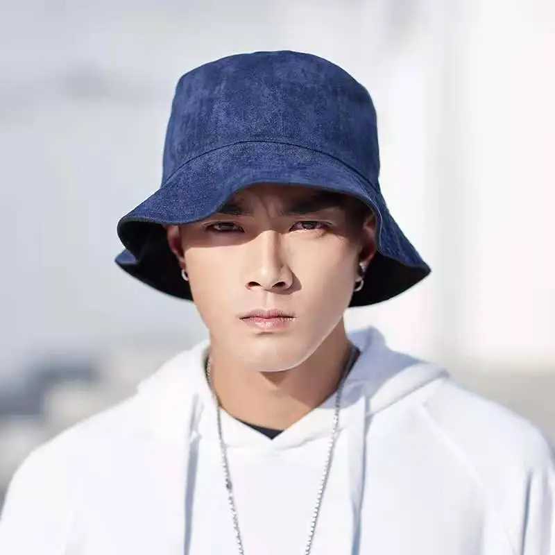 Super large size new winter warm Panama hat mens outdoor thick velvet bucket hat mens fashionable hip-hop fisherman hat width Brim W250217