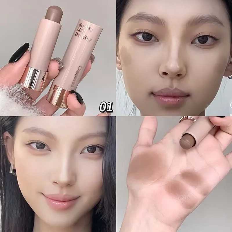Grey Brown Bronzer Contouring Stick Waterproof Cream Texture Highlighters Shadow Contour Pencil 3D Face Brightening CosmeticsW250217