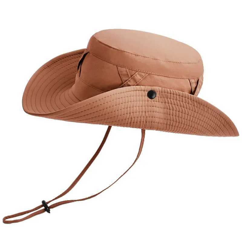 Summer Large Brimmed Sun Protection Hat for Men and Women Breathable and Versatile Fisherman Hat Designer Bucket Hat W250217