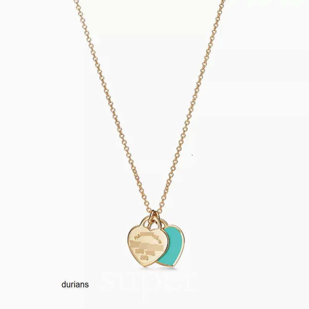 Heart Womens Necklace Designer Jewellery Chains Pendant Stainless Steel Charm Anniversary Gift For Women Gold Plated With Box