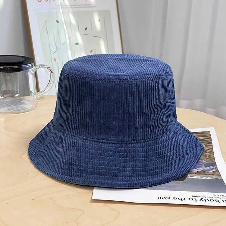 2022 Womens Coral Reef Bucket Hat Mens Casual Winter Warm Solid Bob Panama Hat Wide Brown Sun Fishermans Hat W250217