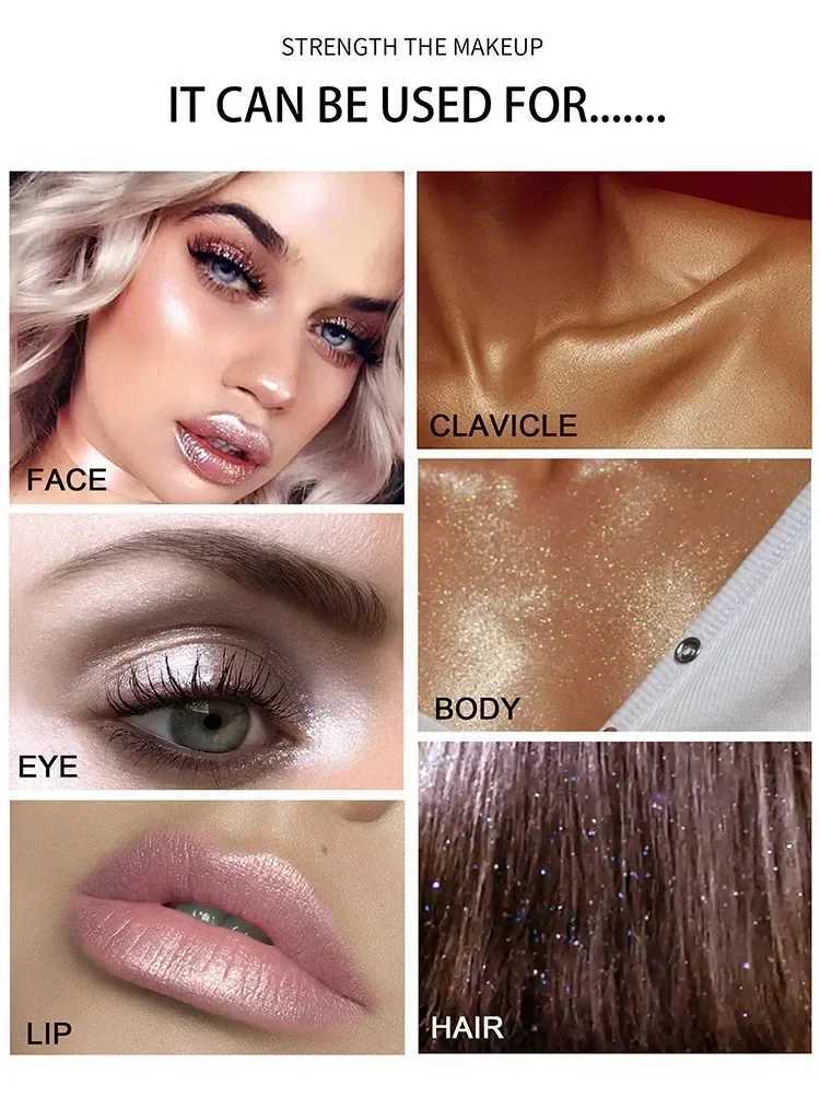 Shimmer Fairy Powder Highlighter Powder White Loose Highlighter Face Body Glitter Wand Makeup Bronzer Illuminator polvo de hadaXJ250217