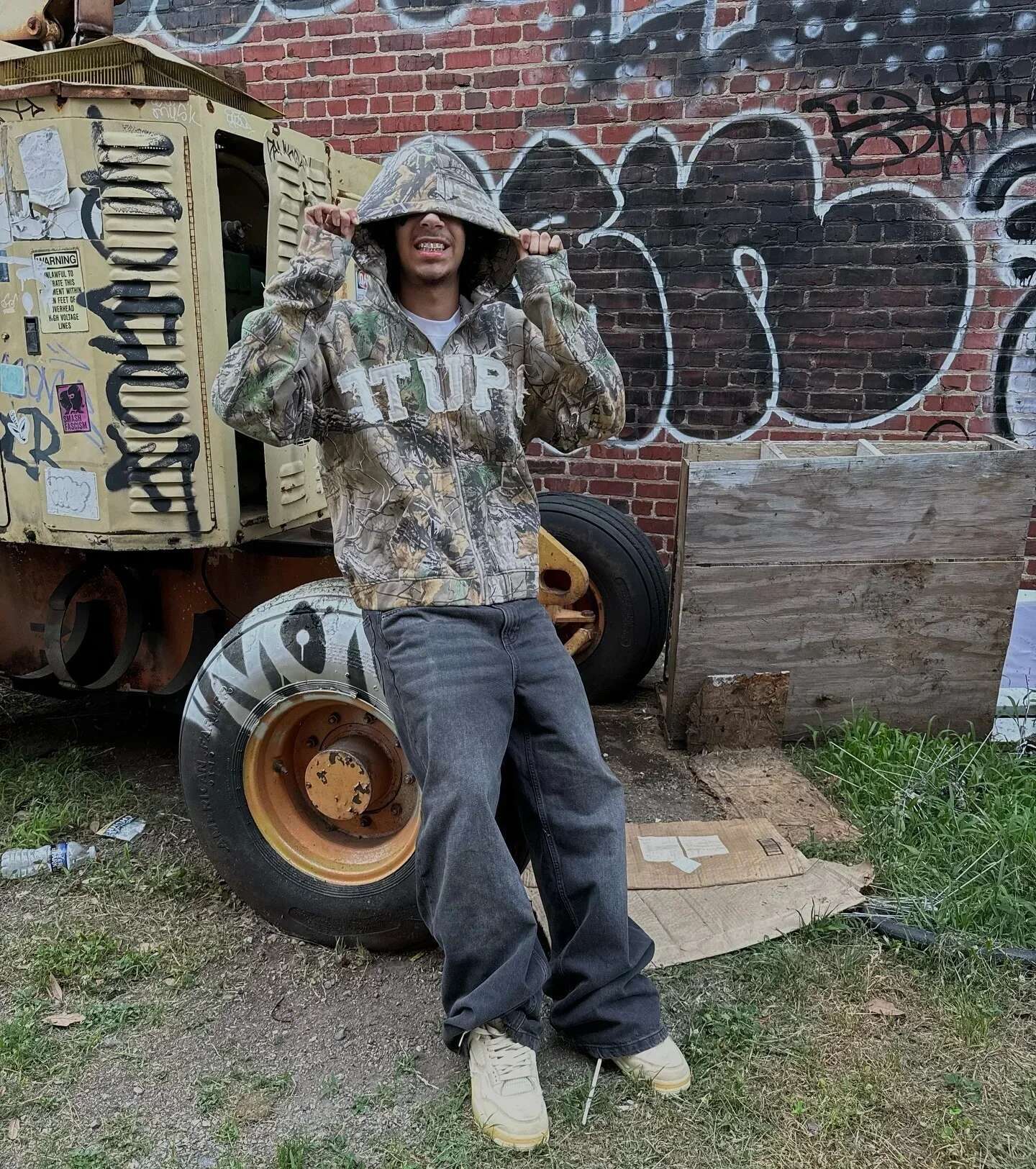 Retro Camouflage Patchwork Sweatshirt, Loose Hoodie, Oversize, American Hip-Hop Street Rock, Unisex Clothing, New, Y2k