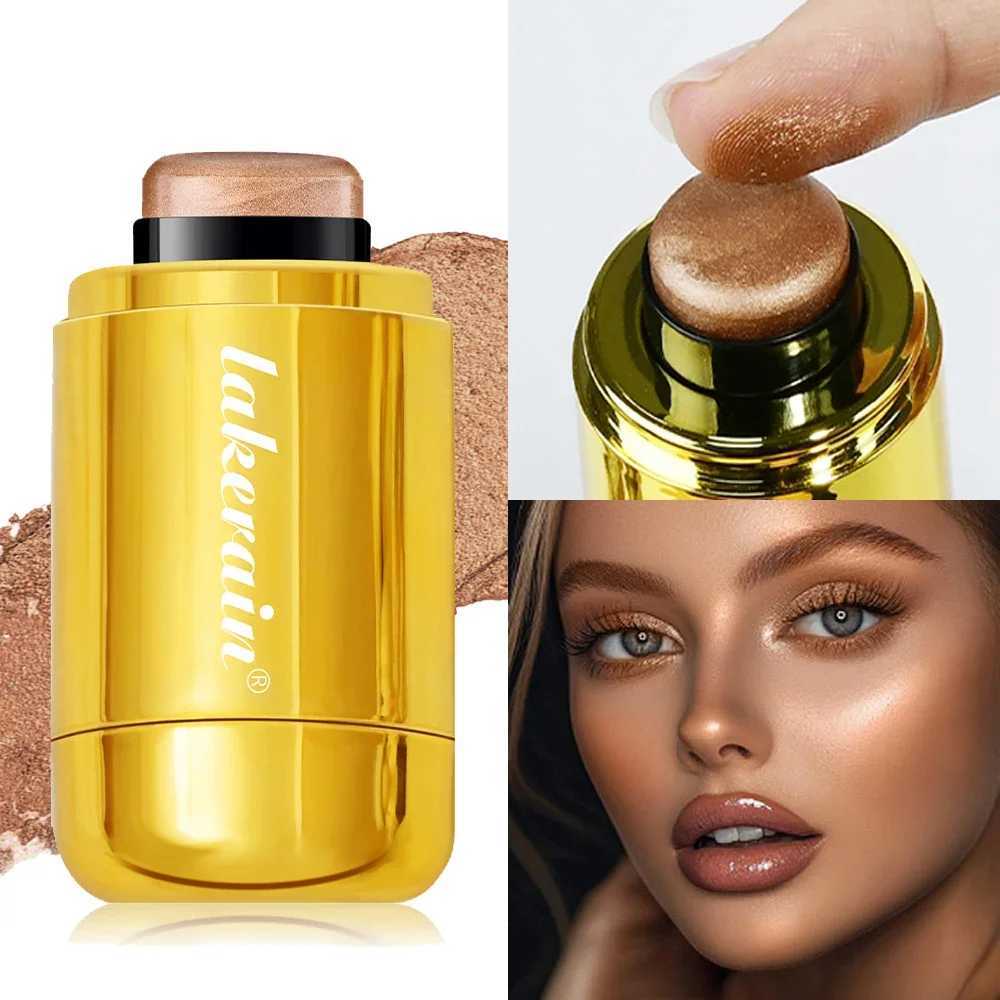 Makeup Highlight Bronzer Stick Shimmer Champagne Brown Shine Highlighter Cream Face Body Brighten Glitter Natural Contour BlushXJ250217