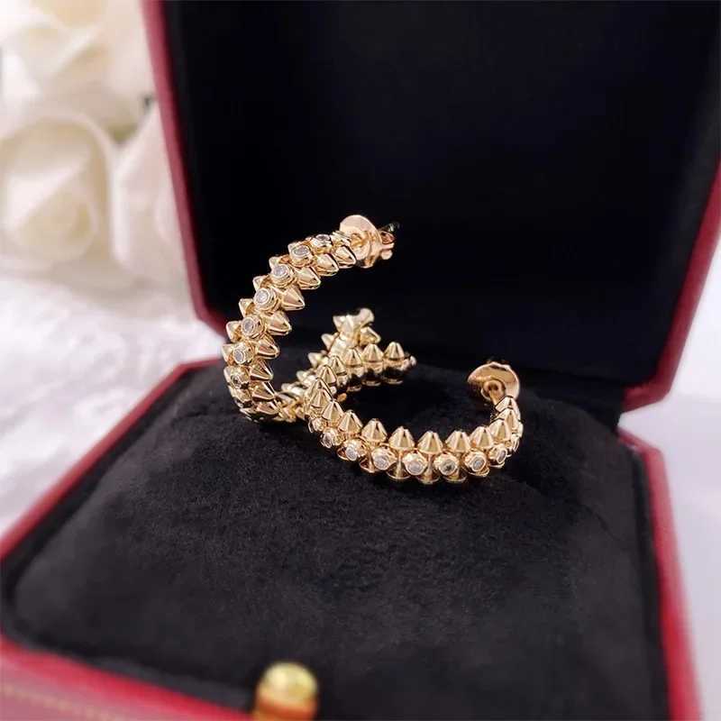 Stud High Quality Bullet Head Rivet C-shaped Earrings For Women Fashion Jewelry J250217 1SVDL