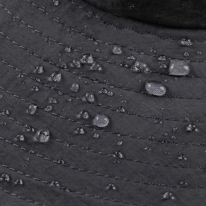 Outdoor waterproof fishermans hat wide conical bucket cap with neck cover womens summer quick drying breathable mesh sunshade hat W250217