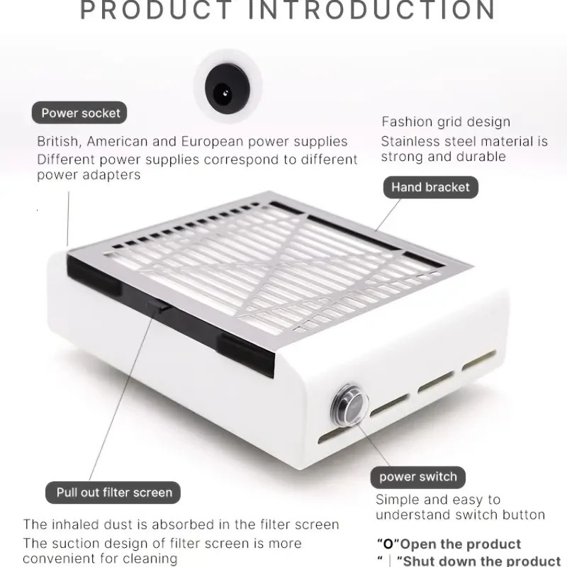 Nail Art Dust Suction Collector 36W Nail Vacuum Dust Collector Powerful Nail Dust ctor Cleaner 250214