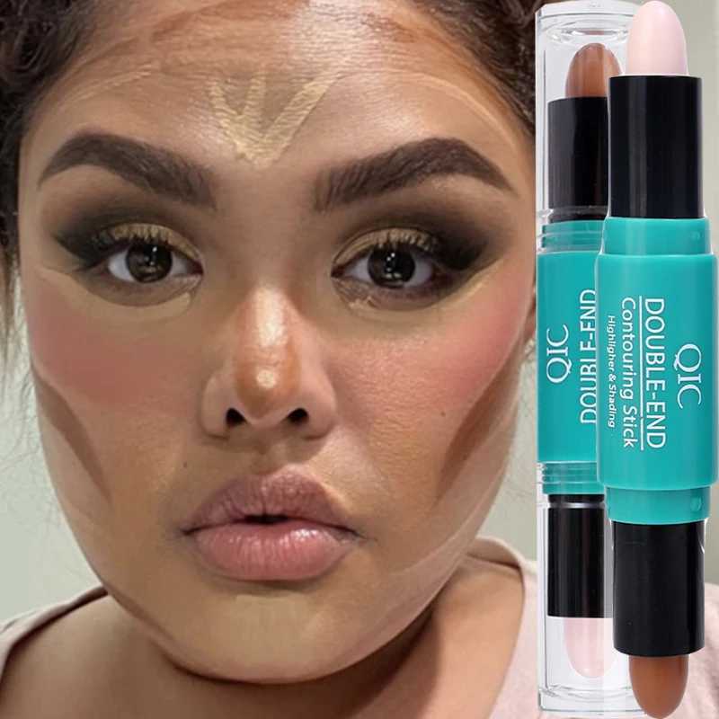 Double sided contour and high gloss stick waterproof durable oil control matte concealer pencil corrector skin tone pen makeupW250217