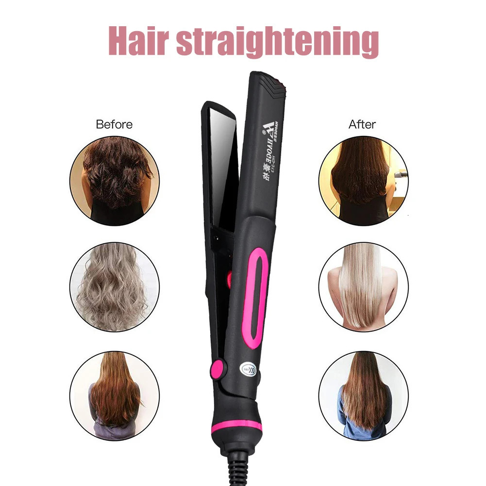 220V Professional Hair Straightener Dual-Use Curling Iron Hair Straightenrer PTC Heating Salon Hair Styling Tools Bangs Splint 250214