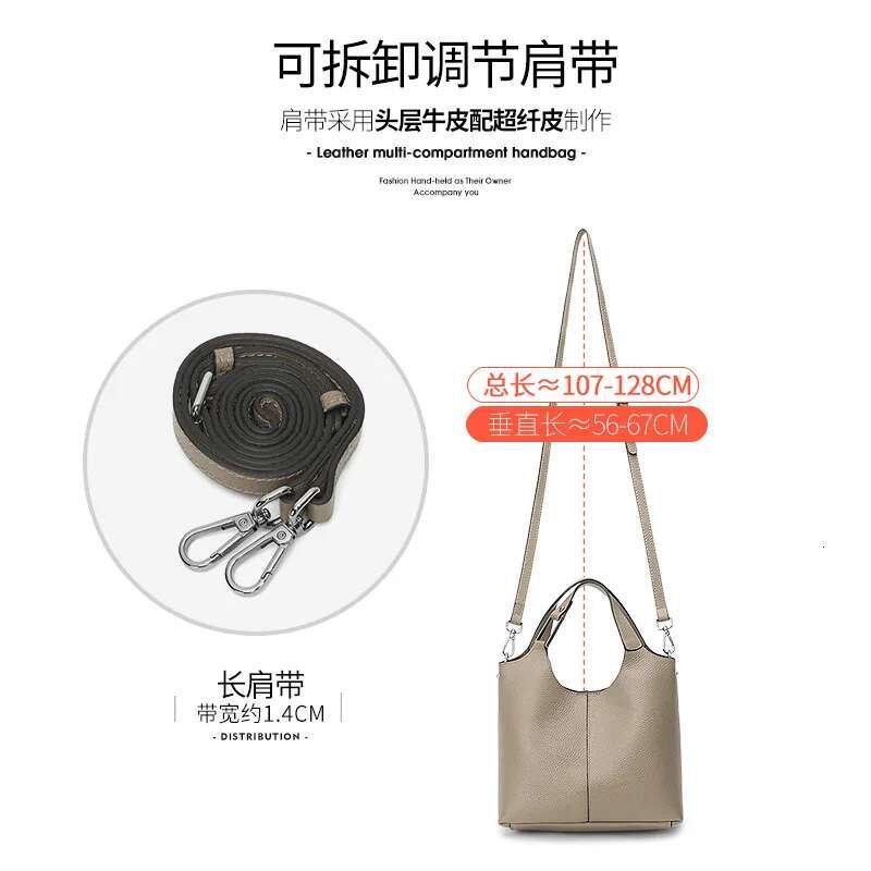 Casual Crossbody Bag2024New Fashion Versatile Large Capacity Handbag Genuine Leather Women's Shoulder Bag