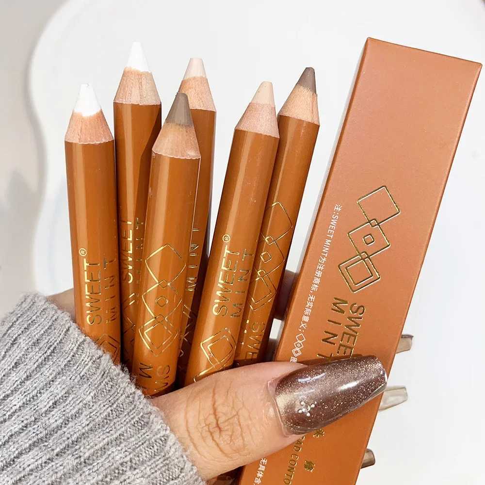 Double sided contour highlight makeup stick long-lasting bright 3D nose shadow carving pen matte concealer corrective cosmeticsW250217