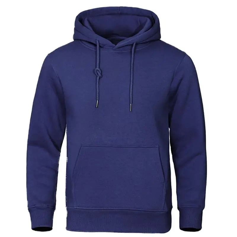 Autumn Winter Men Fleece Warm Mens Sweatshirt Casual Solid Color Streetwear Pullovers Sport School Fashion Hoodies W250214