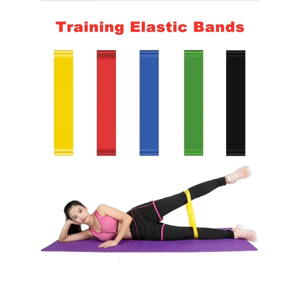 Yoga Resistance Bands Rubber Portable Exercise Band Pilates Strength Gym Fitness Equipment Home Workout Elastic 250213