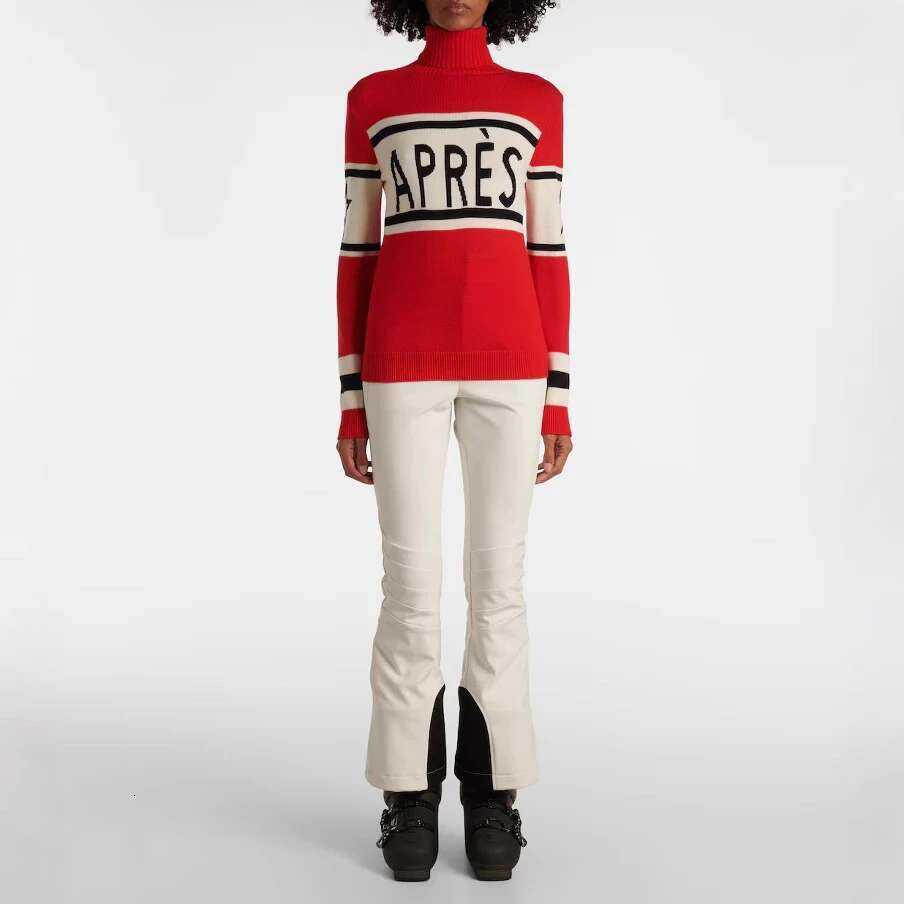 Haruku autumn and winter new jacquard knitted letter stripe fashion high-necked slim women's sweater