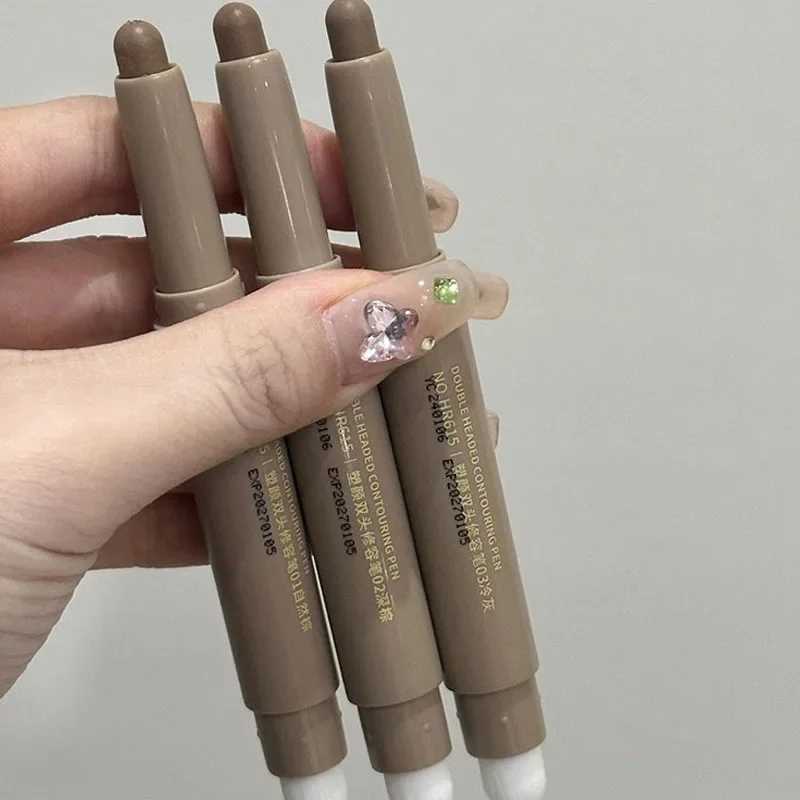 3 Colors Face Bronzer Contour Stick Nose Shaping Pen with Brush Cream Shadow Concealer Pen 3D Natural Long Lasting CosmeticsW250217