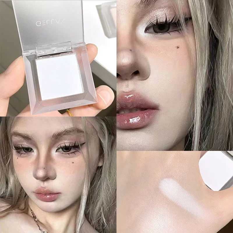 Matte White Face Highlighter Makeup Illuminator 3D Nose Shading Contour Palette Eye Head Lying Silkworm Highgloss Makeup ProductXJ250217