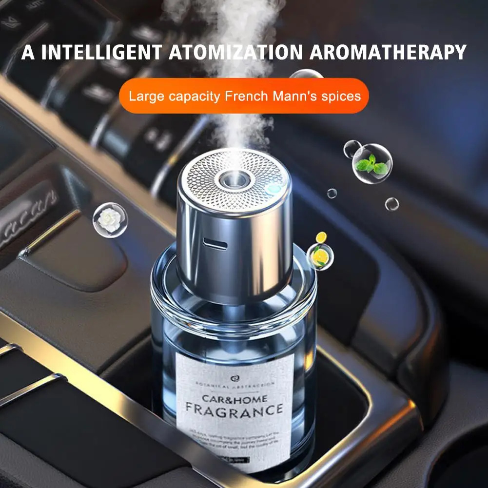 Car Mounted Fragrance Spray Perfume Essential Oil Diffuser Humidifier Intelligent Fragrance Locomotive Large Capacity 250214