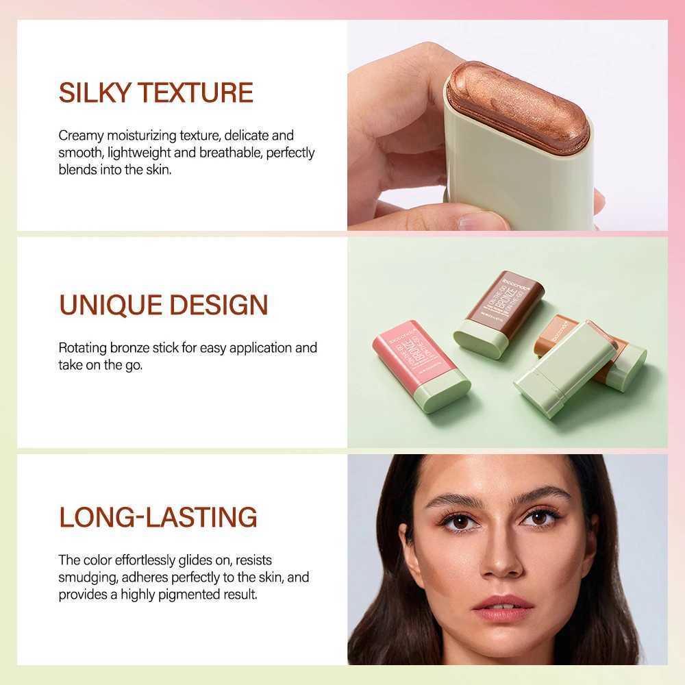 High Gloss Stick Face Brightening Rotary Small Gold Tube Concealer l Gloss Dressing Stick Three Color Makeup Contour CorrectW250217