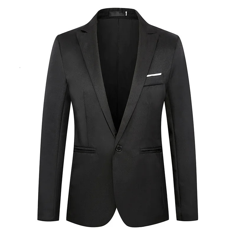 Mens Casual Business Trendy Suit Jacket Autumn Light Luxurious Slim Nonironing Antiwrinkle Solid Color Versatile 250214