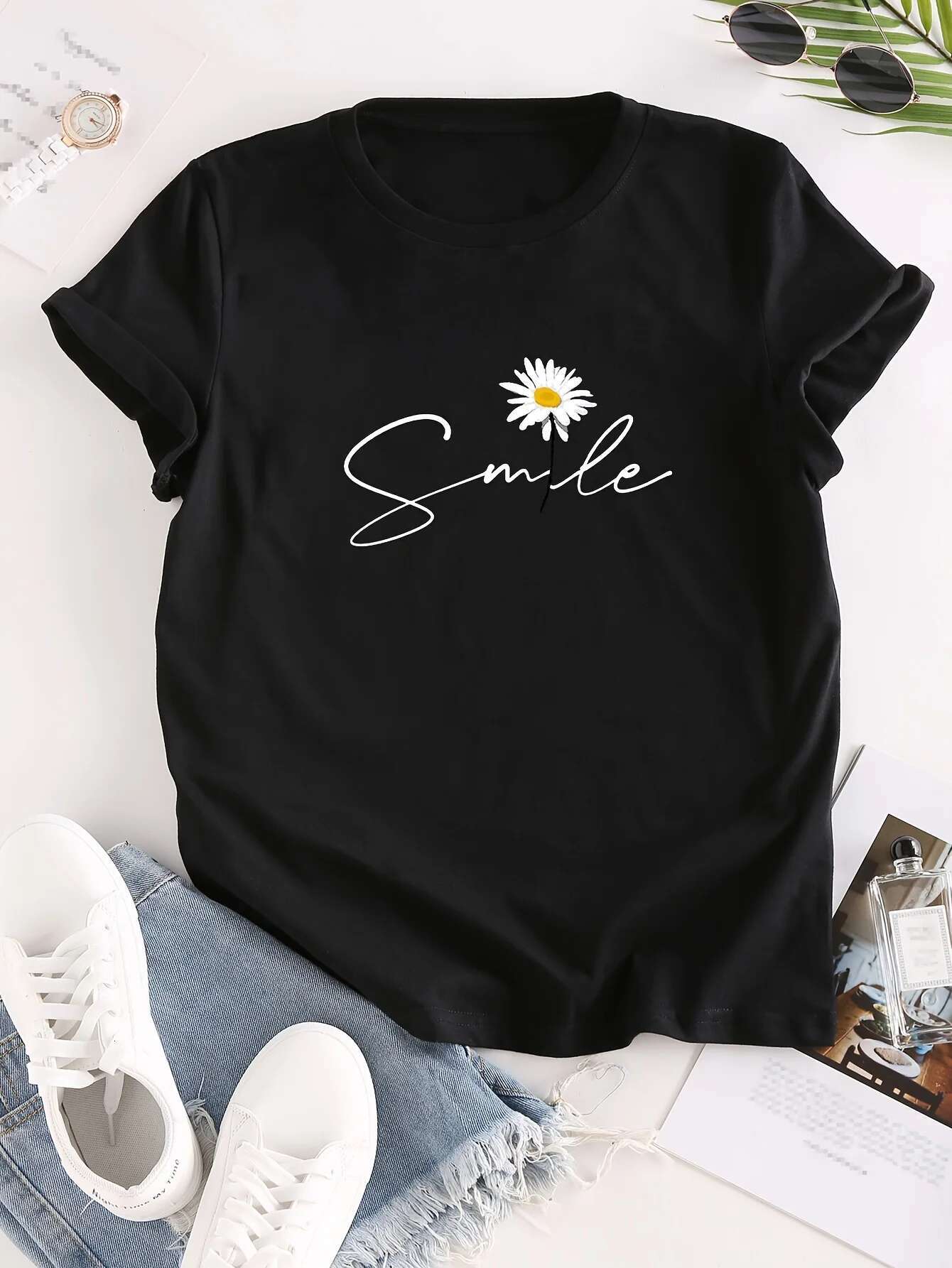 WER Letter Printed Round Neck T-shirts For Spring And Summer Casual Short Sleeved Tshirt For Women's Tops Fashion Designer T Shirt