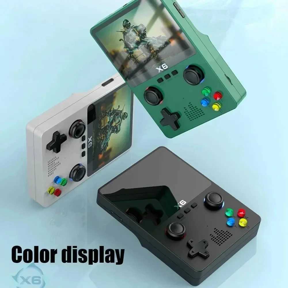 NEW X6 Game Console Retro Video Game Console 3.5 IPS Sn Portable Handheld Game Player Classic Games Children Gifts Z250217