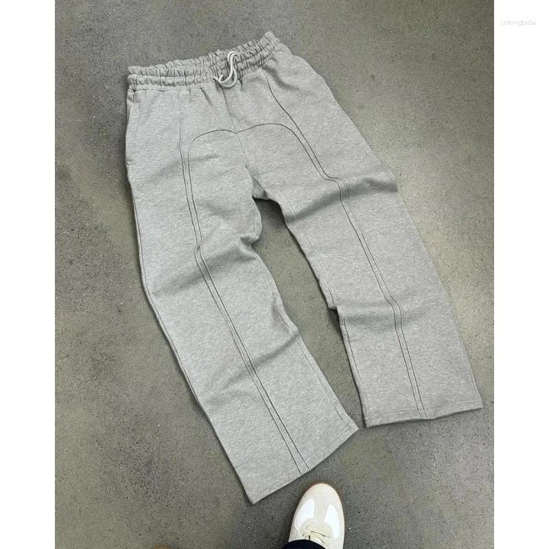 Mens Jeans with Waist, Casual Drawstring Pants: Lightweight Elastic Waistband Denim Trousers for Streetwear and High Street Fashion