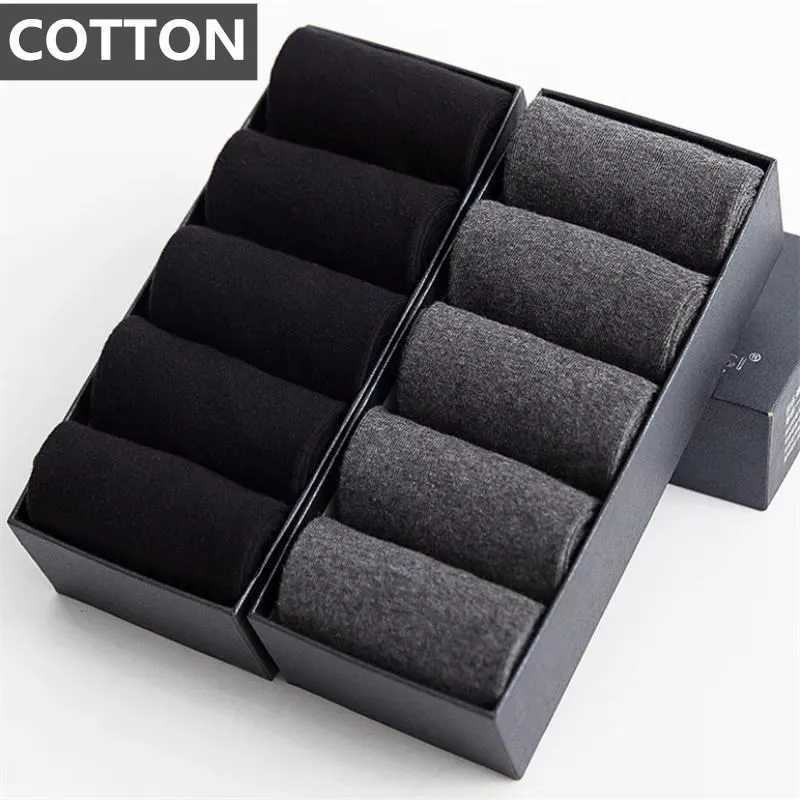 0pairs/lotMens Cotton Socks Business Mens Breathable High-Quality Soft Fabric Mens Solid Color Long Socks Business CasualMen W250217