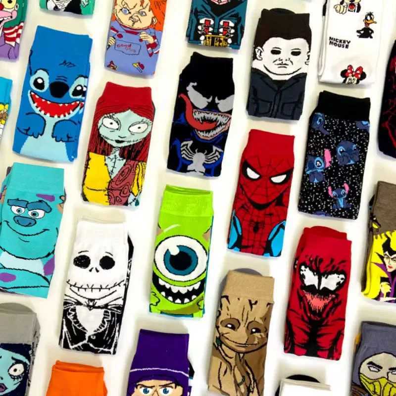 2025 New Anime Fashion Mens Long Socks Knee High Couple Role Playing Socks Personalized Hip Hop Harajuku Womens Funny Socks W250217