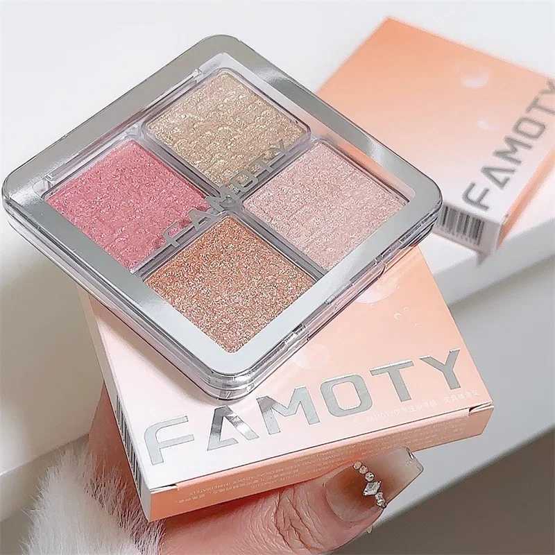 4 Colors Diamond Highlighter Powder Palette Glitter Face Contour Brighten Makeup Shimmer Ultra-concentrated Illuminate CosmeticXJ250217