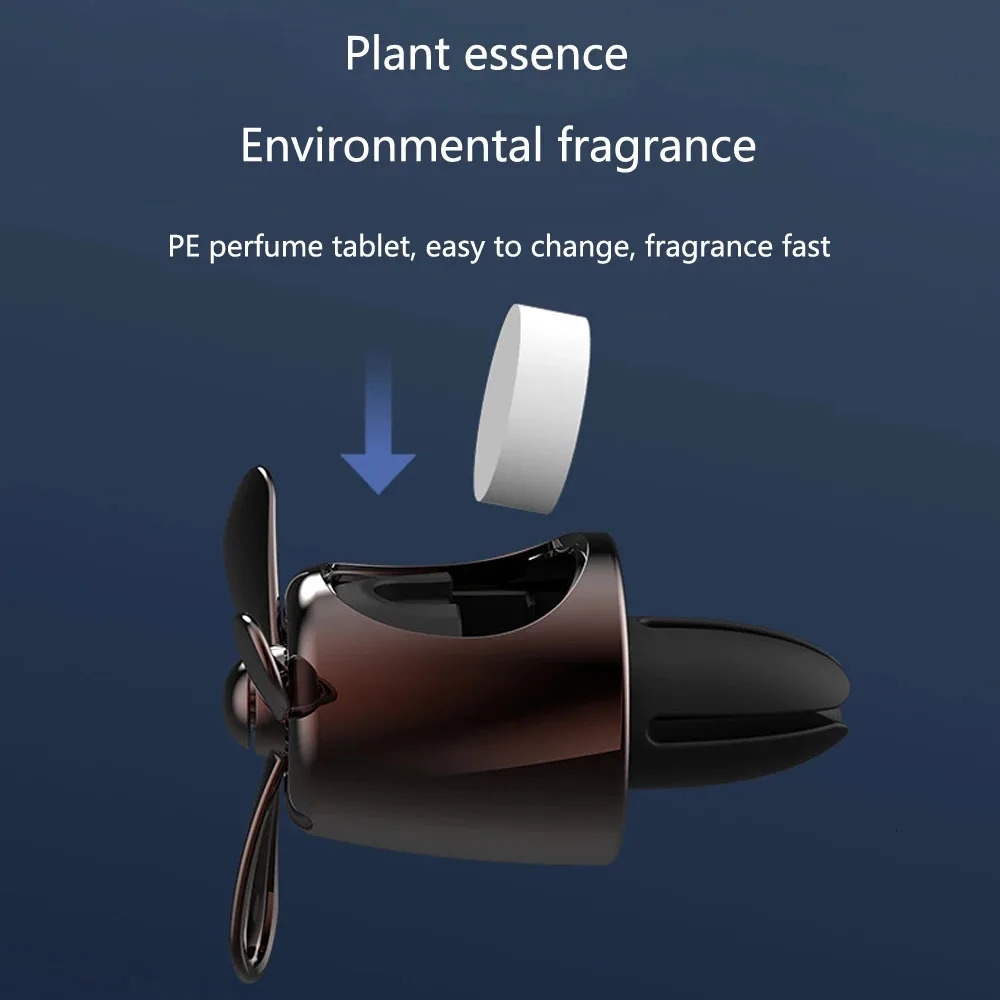 Car Fragrance Auto Air Freshener Cool Bulldog Pilot Rotating Propeller Air Perfume Flavoring Accessories 250214