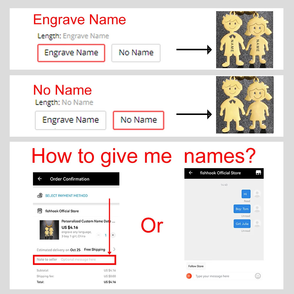 Personalized Boy Girl Necklace Custom Chain Name Mother Kid Family Valentines Gift For Women Men Stainless Steel Pendant Jewelry 250210