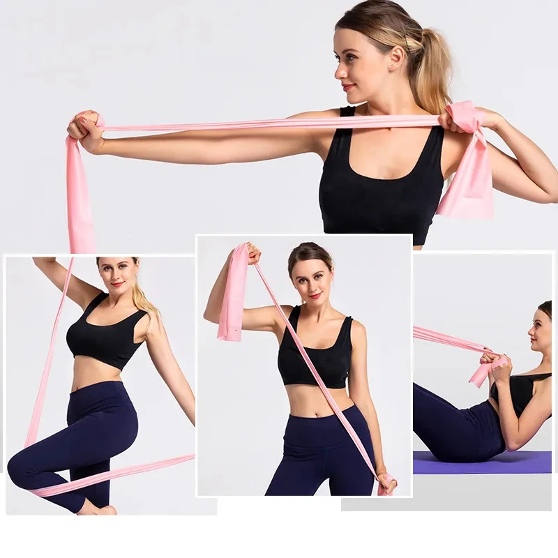 Yoga Sport Resistance Bands Pilates Training Fitness Exercise Home Gym Elastic Band Natural Rubber Latex Accessories 250213