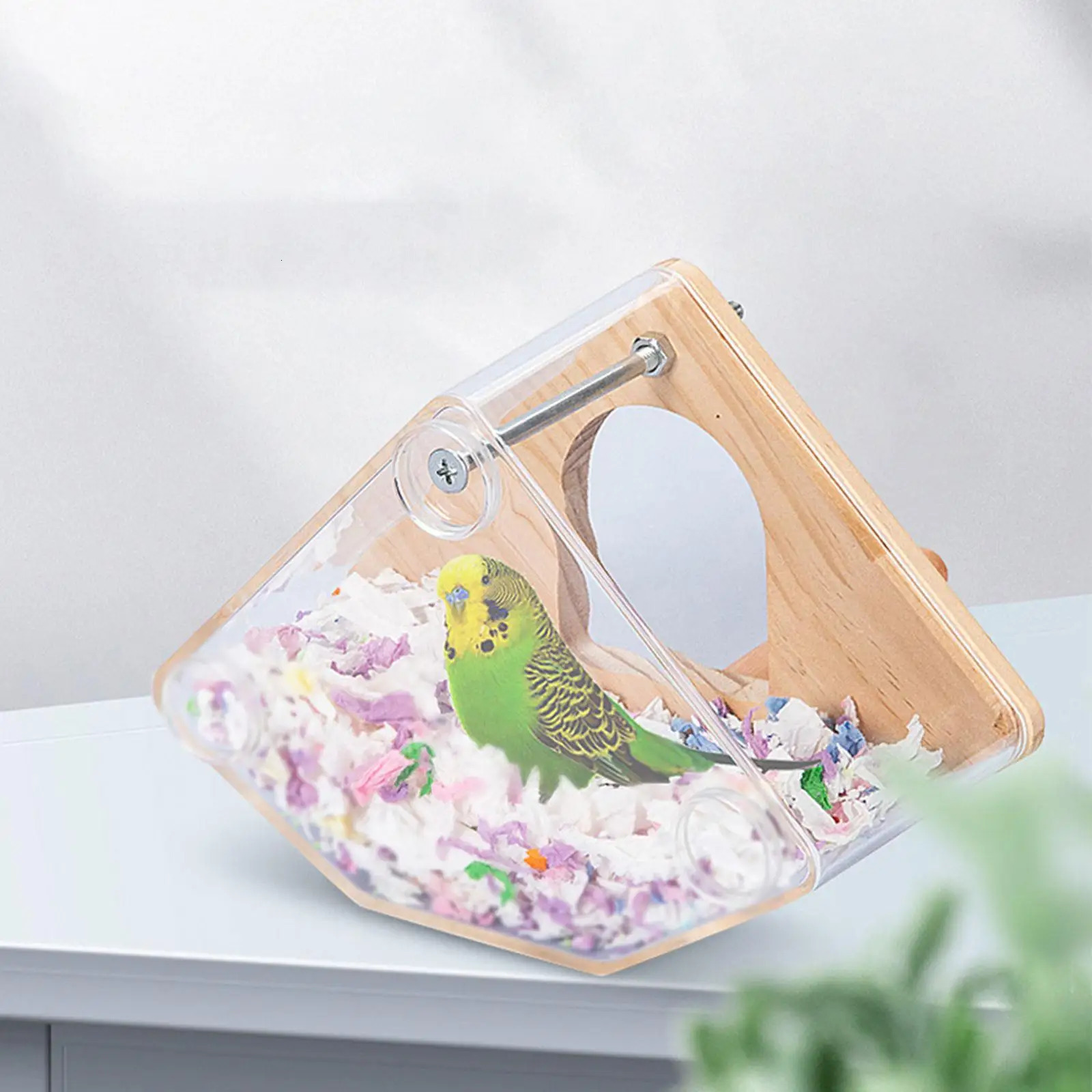 Wooden Bird Nesting Box Pet Parrot Nest Bird House Cage Accessories for Budgie Conures Lovebirds Hatching Case Pet Supplies 250206