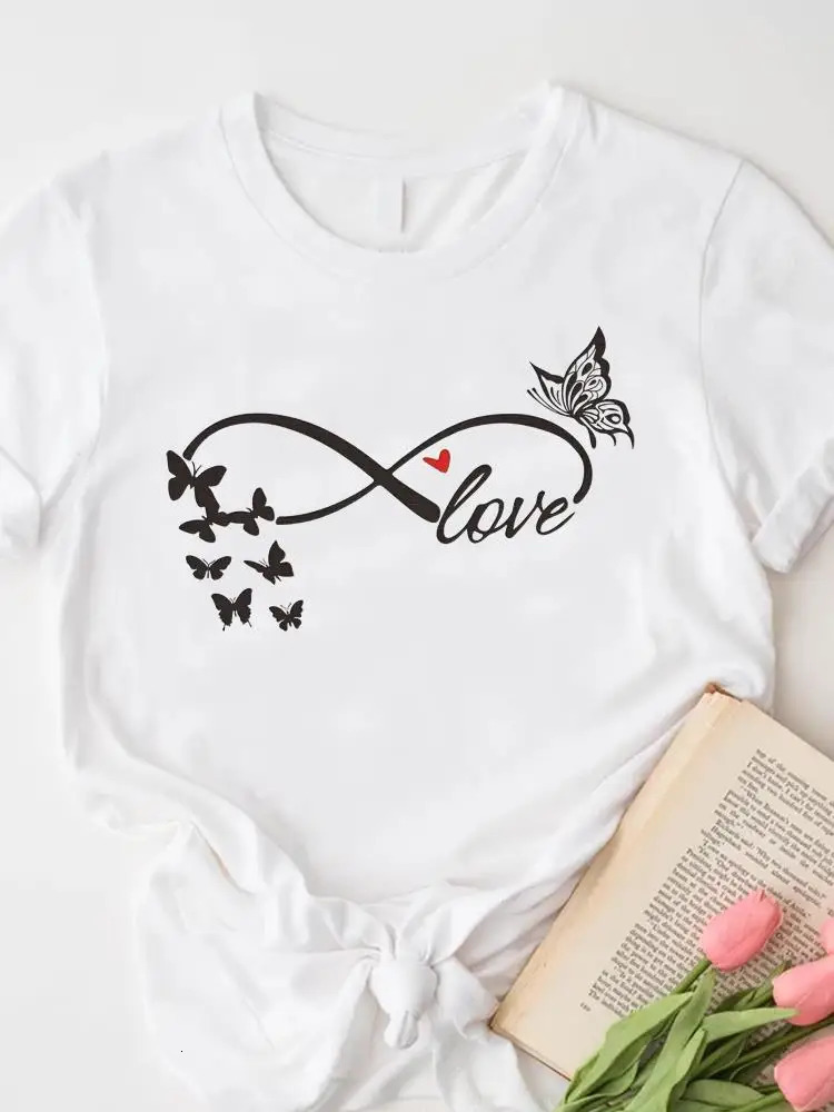 Womens T Female Short Sleeve Tshirts Clothing Tee Top Letter Style Cute Casual Graphic T-shirts Lady Women Fashion Clothes 250217