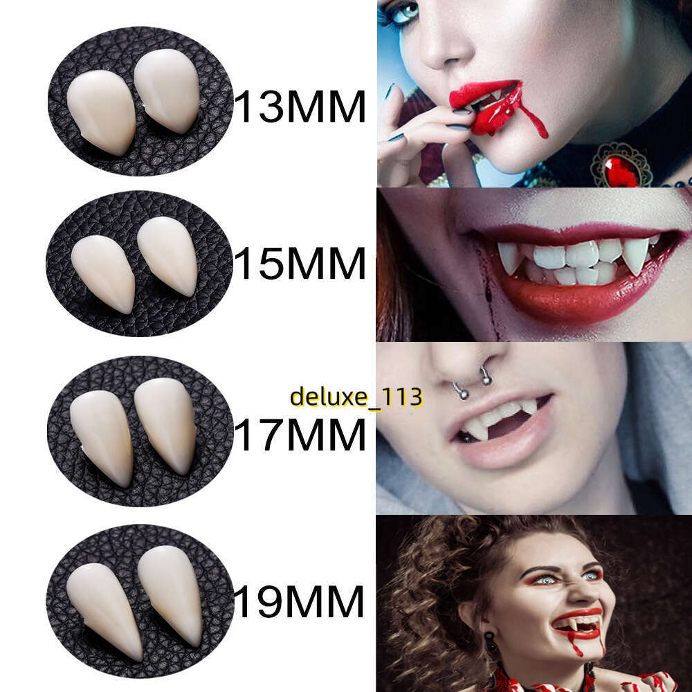 Halloween dentures, vampire fangs, zombie teeth, white tiger braces, COSPLAY makeup ball props