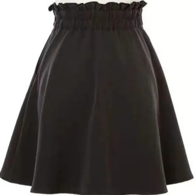 Y2k Aesthetic Harajuku Style Sweet Girl High Waist Mini Bandage Skirt Slim Women Solid Streetwear Gothic Jk Saia Feminina 250214