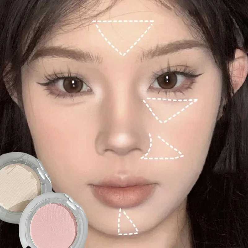 Monochrome Matte White Highlighter Palette Lasting Face Contouring Shadow Natural Brightening Eyes Lying Silkworm Korean Make UpXJ250217