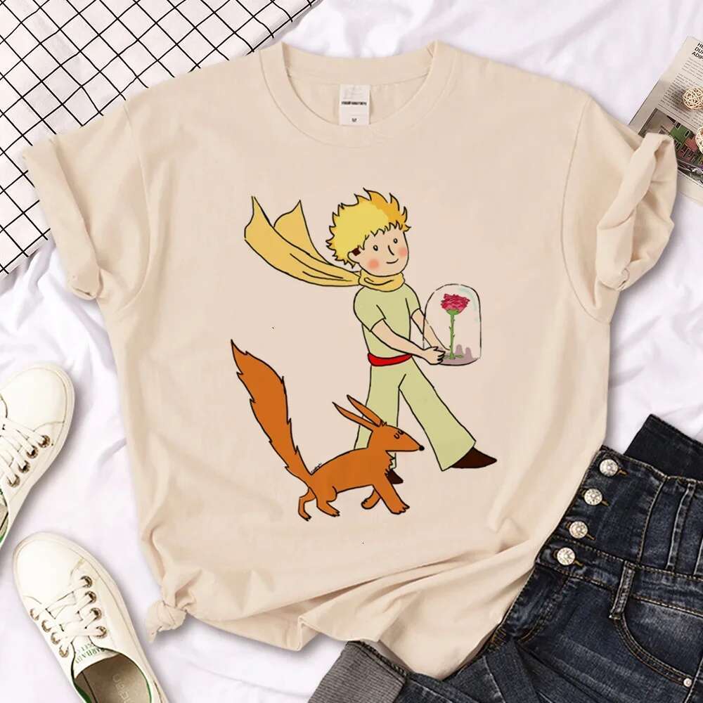 Fashion Little Prince T-shirts For Women Haruku Tshirt Tops For Girls 2000s Fashion Casual Designer T Shirt