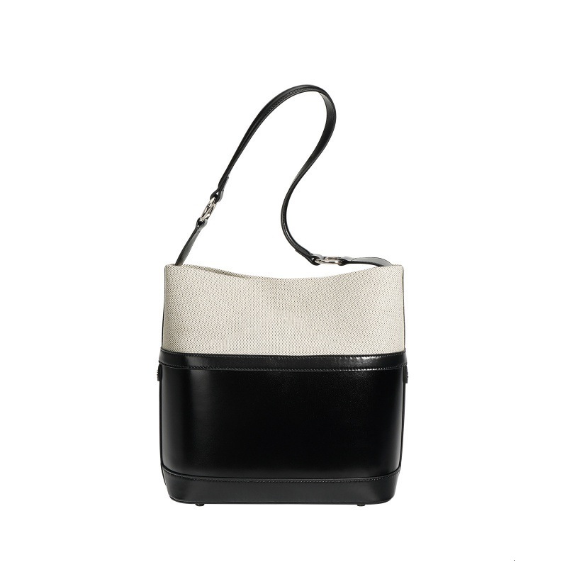Bag 2025 Spring/Summer New Korean Versatile Commuter Women's Large Capacity Canvas Splicing Single Shoulder Underarm Bucket Bag