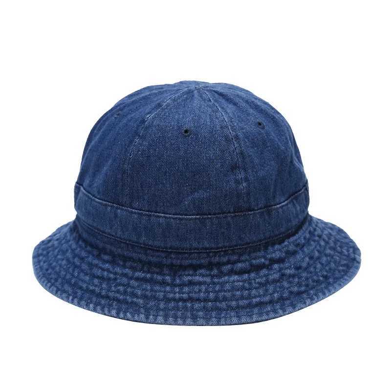 2022 New Foldable Fisherman Hat Washed Denim Bucket Hat Unisex Fashion Bob Hat Hip Hop Hats Mens Ladies Panama Bucket Hat Cap W250217