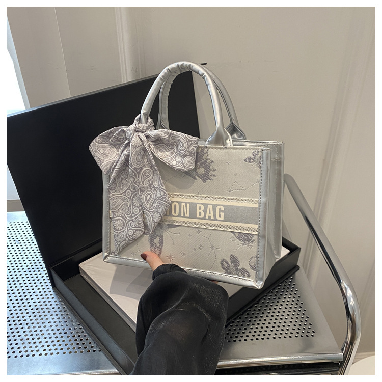 classic women bags for womens Polyester Letter black white sliver bag Totes casual bags